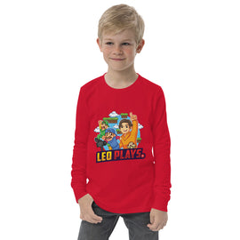 🪁🌟 Leo Plays Mario Youth Long Sleeve Tee!